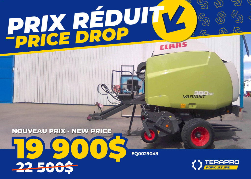 Agriculture PRESSE CLAAS VARIANT 380 RC EQ0029049